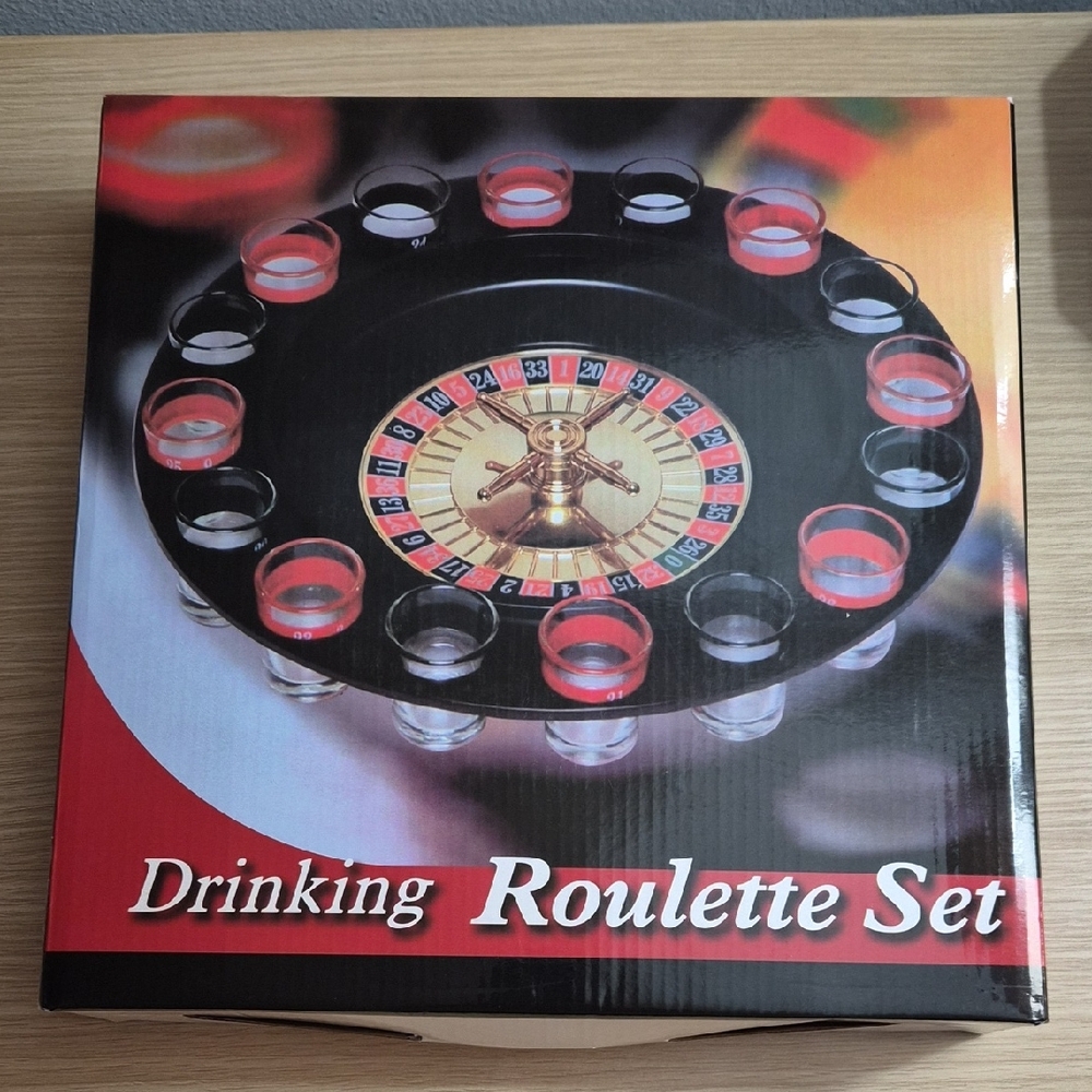 Drinking Roulette Set with Shot Glasses